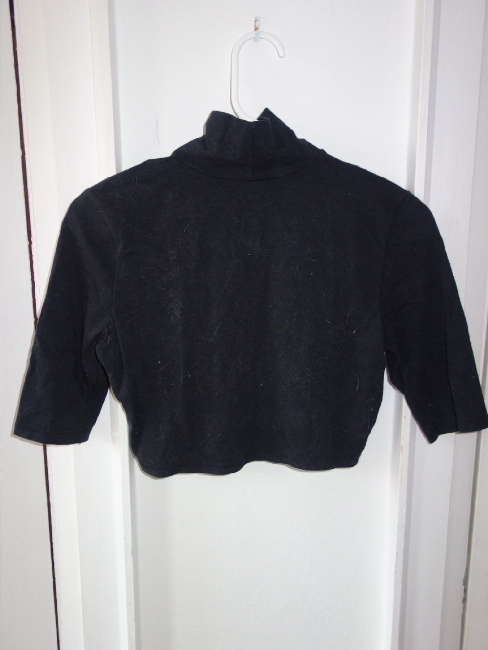 Urban Outfitters Black Cropped Turtleneck Sweatshirt